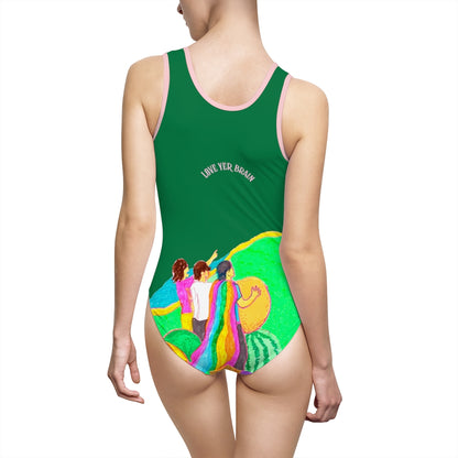 Love Yer Brain Women's One-Piece Swimsuit